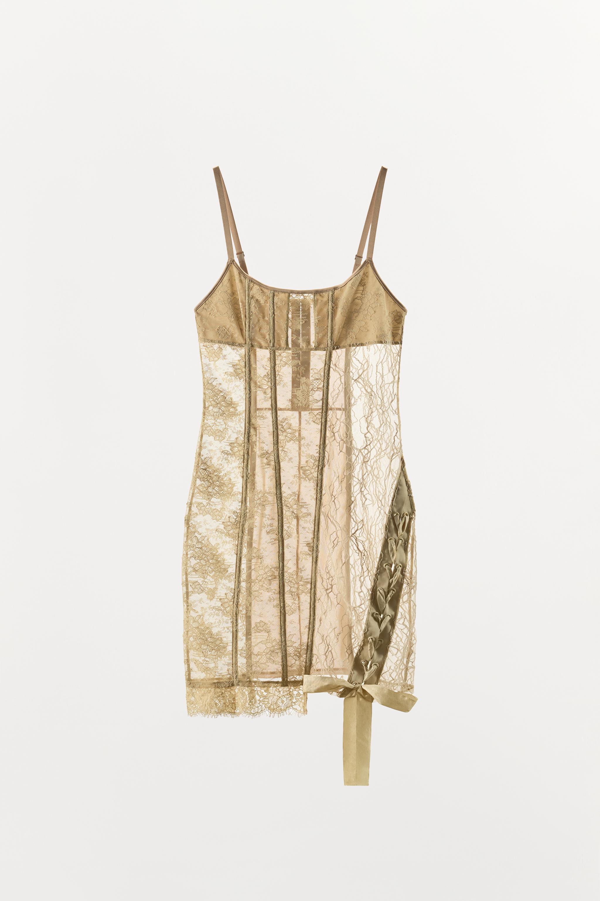 LACE CORSET DRESS WITH TIE